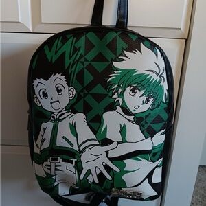 Anime Character Green and Black Backpack NWT